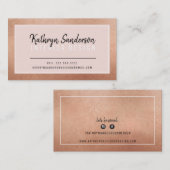 MINIMALE STIJLVOLLE eenvoudige rand blush roze ros Visitekaartje (Voorkant / Achterkant)