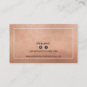 MINIMALE STIJLVOLLE eenvoudige rand blush roze ros Visitekaartje (Achterkant)