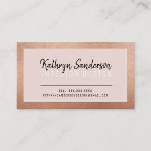 MINIMALE STIJLVOLLE eenvoudige rand blush roze ros Visitekaartje
