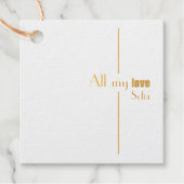 Minimale stijlvolle Folie met vierkante letters en Bedankjes Labels (Voorkant)