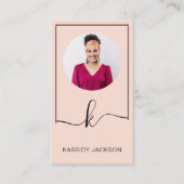 Minimale stijlvolle foto van het Lijst Monogram va Visitekaartje (Voorkant)