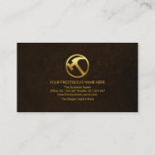 Minimale stijlvolle Gold Lines Handyman Builder Visitekaartje (Achterkant)