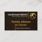 Minimale stijlvolle Gold Lines Handyman Builder Visitekaartje (Voorkant)