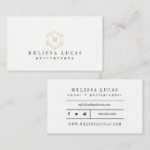 Minimale stijlvolle goudgeometrische Visitekaartje (Voorkant / Achterkant)