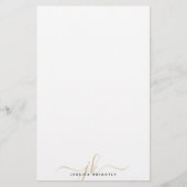 Minimale stijlvolle goudmonogram Initialen (Voorkant)