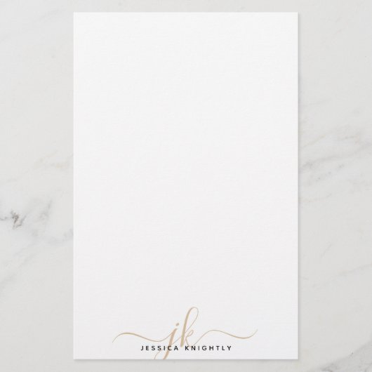 Minimale stijlvolle goudmonogram Initialen (Voorkant)