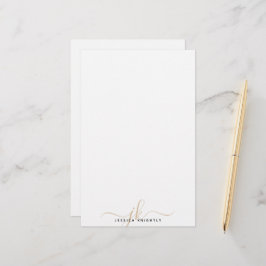 Minimale stijlvolle goudmonogram Initialen