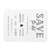 Minimale stijlvolle handgeschreven opslagdatum magneet (Horizontaal)