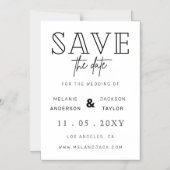 Minimale stijlvolle handgeschreven opslagdatum magnetische uitnodiging (Voorkant)