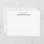 Minimale stijlvolle, moderne Kaart Notitiekaartje (Voorkant / Achterkant)