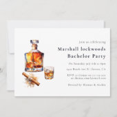 Minimale stijlvolle moderne vrijgezellenfeest kaart (Voorkant)