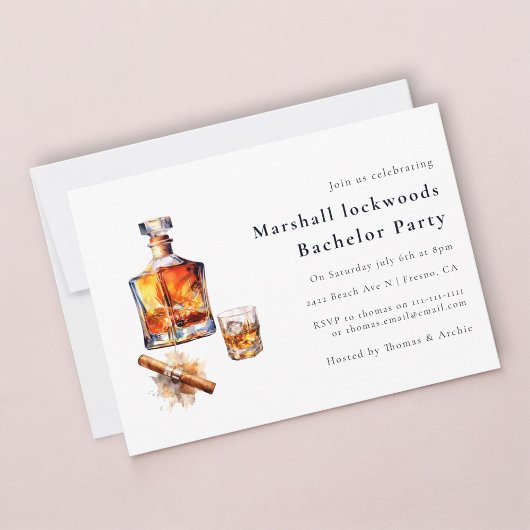 Minimale stijlvolle moderne vrijgezellenfeest kaart