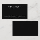 Minimale stijlvolle, moderne zwarte Professional Visitekaartje (Voorkant / Achterkant)