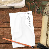 Minimale stijlvolle toendy bruiddress post-it® notes