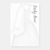 Minimale stijlvolle toendy bruiddress post-it® notes (Voorkant)