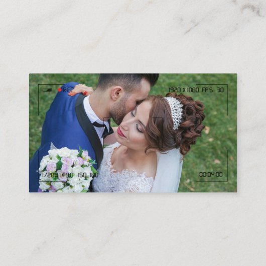 Minimale stijlvolle Visitekaartjes voor videobeeld (Achterkant)