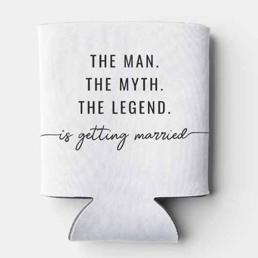 Minimale stijlvolle vrijgezellenfeest cadeaus blikjeskoeler (Achterkant)