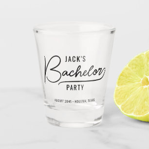 Minimale stijlvolle vrijgezellenfeest cadeaus shot glas