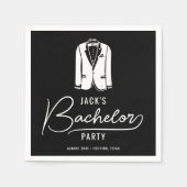 Minimale stijlvolle vrijgezellenfeest decoraties servet (Voorkant)