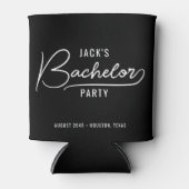 Minimale stijlvolle vrijgezellenfeest gunsten blikjeskoeler (Voorkant)