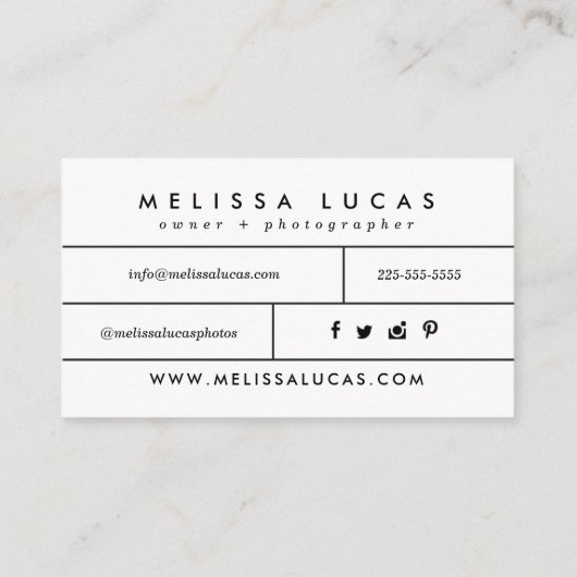 Minimale stijlvolle witte Visitekaartjes (Achterkant)