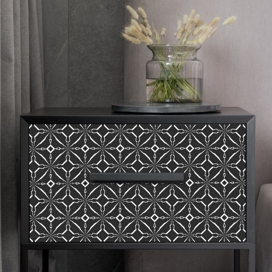 Minimale stijlvolle zwarte en witte geometrische p tissuepapier