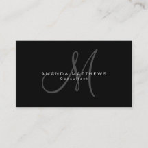 Minimale stijlvolle zwarte monogram