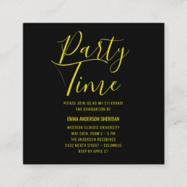 Minimale stijlvolle zwarte & witte Afstudeerder in Informatiekaartje