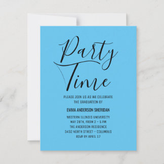 Minimale stijlvolle zwarte & witte Afstudeerder in RSVP Kaartje