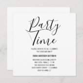 Minimale stijlvolle zwarte & witte Afstudeerder in Save The Date (Voorkant / Achterkant)
