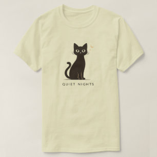 Minimale Stille Nachten Kattendesign T-shirt