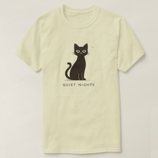 Minimale Stille Nachten Kattendesign T-shirt (Design voorkant)