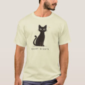 Minimale Stille Nachten Kattendesign T-shirt (Voorkant)