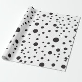 Minimale stippen cadeaupapier (Uitgerold)