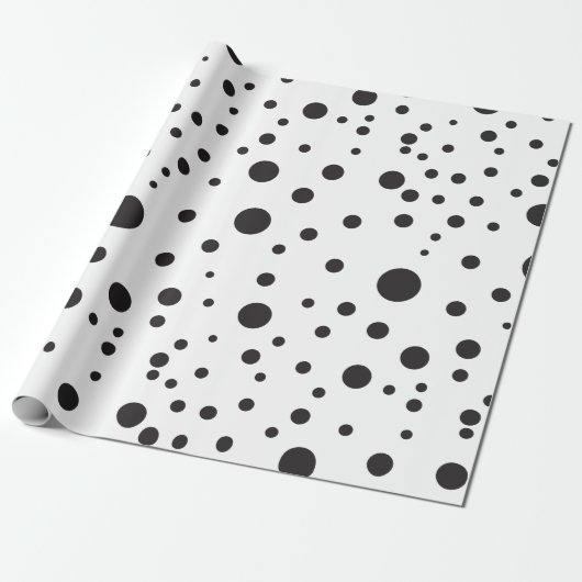 Minimale stippen cadeaupapier (Uitgerold)