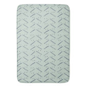 Minimale Stippen in Dashes Indigo Sage Pattern Badmat (Voorkant Verticaal)