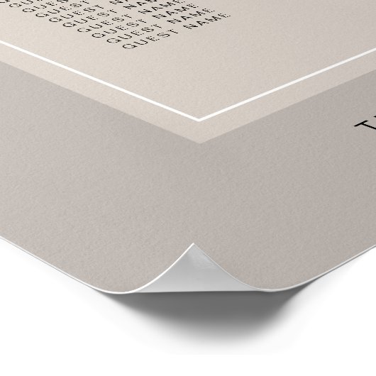 Minimale stoelenplattegrond Trouwlocatie Vind uw s Poster (Hoek)