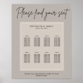 Minimale stoelenplattegrond Trouwlocatie Vind uw s Poster (Voorkant)