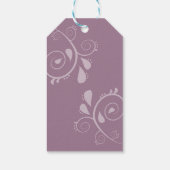 Minimale Stof Roze Mauve Monogram Eerste Letters Cadeaulabel (Achterkant)