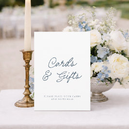 Minimale Stofblauwe Kaarten & Cadeaus Bord