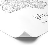 Minimale Straatkaart Mississippi Poster (Hoek)