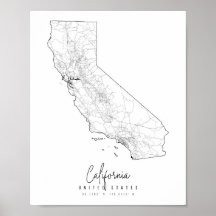 Minimale Straatkaart van Californië