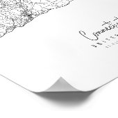 Minimale Straatkaart voor Connecticut Poster (Hoek)