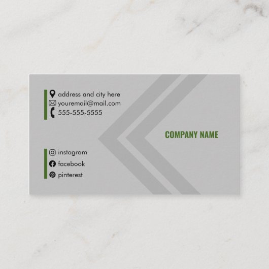 Minimale strakke kleuren en vierkante lijnen visitekaartje (Achterkant)