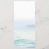 Minimale strandgolfjes bruiloftsmenu menu (Achterkant)