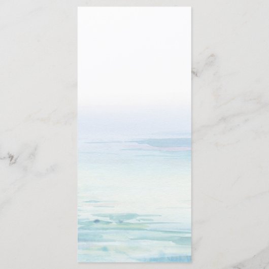 Minimale strandgolfjes bruiloftsmenu menu (Achterkant)