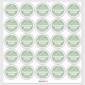 Minimale strandkaars kokos limoen label blad 25 (Vel)