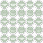 Minimale strandkaars kokos limoen label blad 25 (Voorkant)