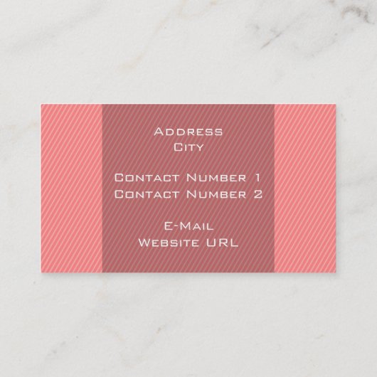 Minimale strepen Visitekaartje (Achterkant)