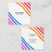 Minimale strepen voor regenboogvisserij vierkante visitekaartje (Voorkant / Achterkant)